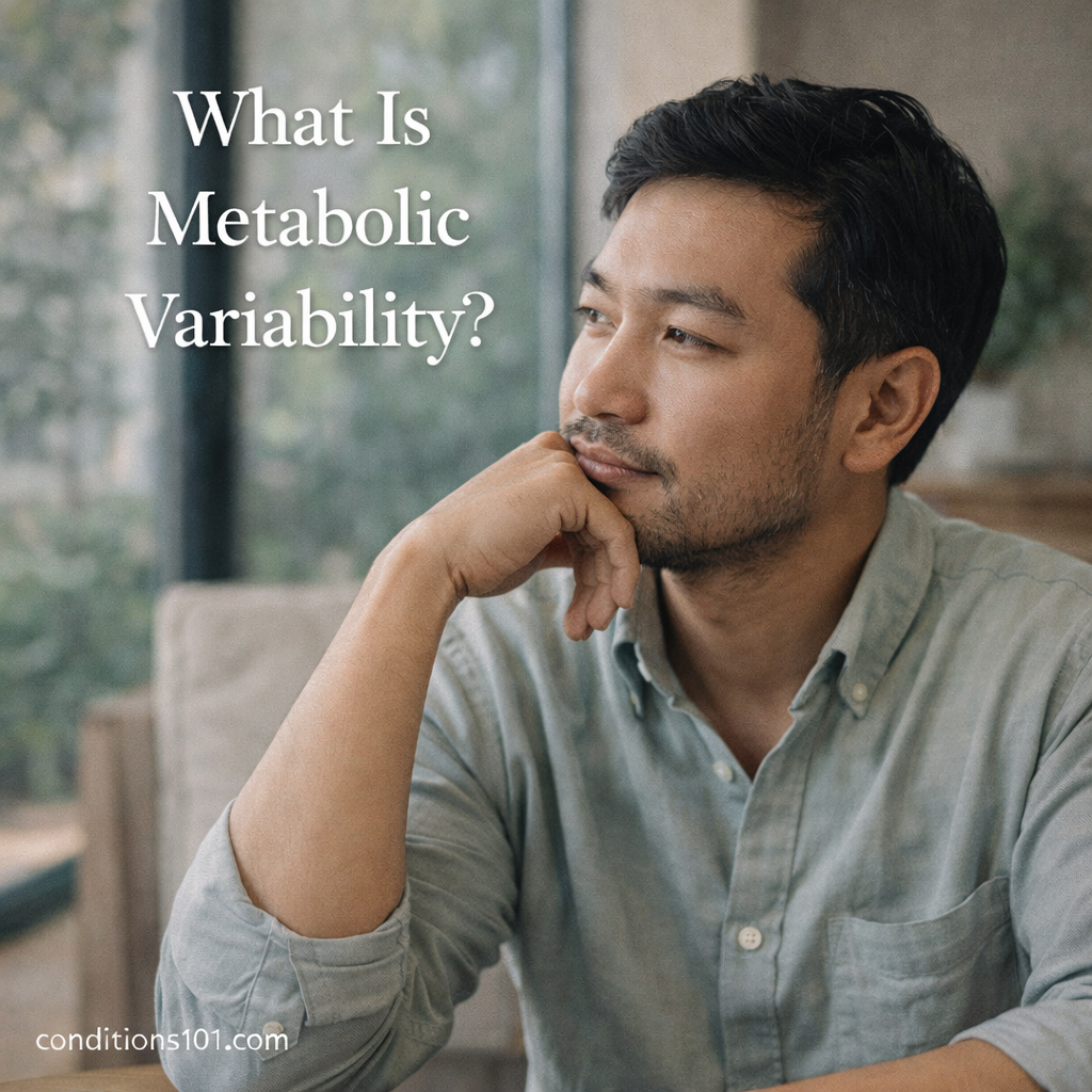 Man sitting thoughtfully near a window in a calm indoor setting, representing natural differences in how the body processes energy.